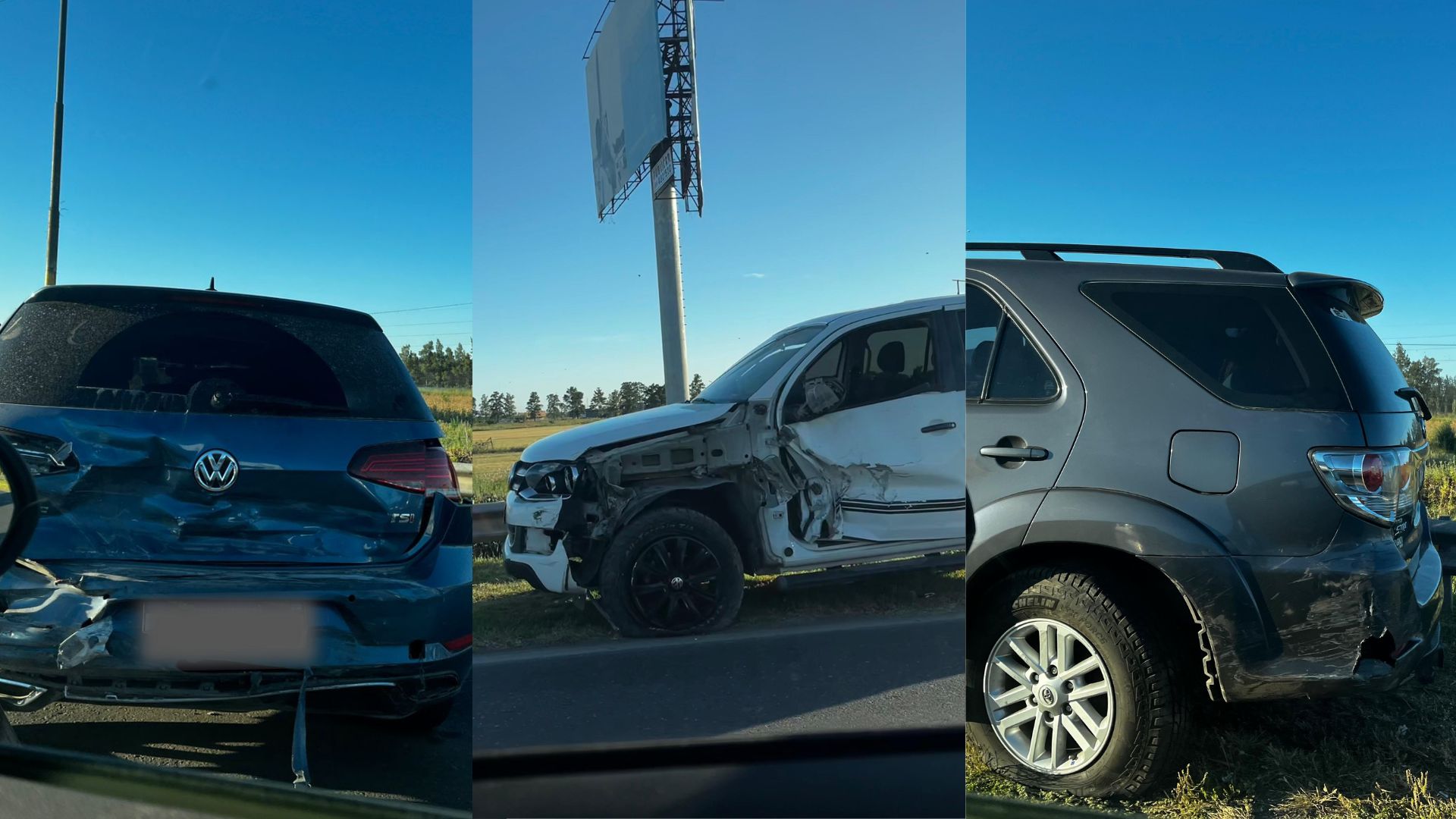 La esquina maldita: en tan solo dos horas, seis autos chocaron en el mismo lugar de Funes