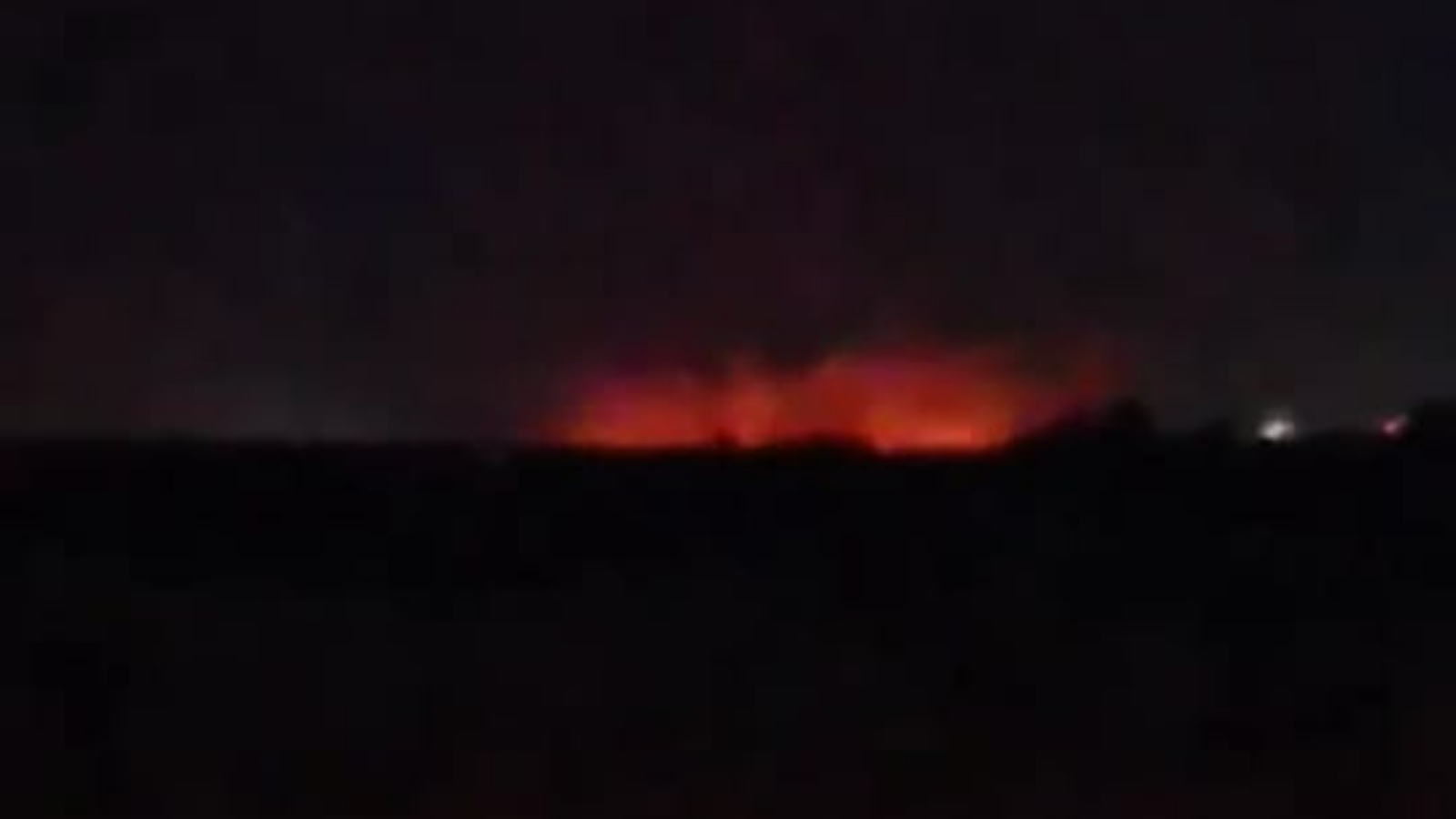 Así se ve el fuego de las islas desde Funes