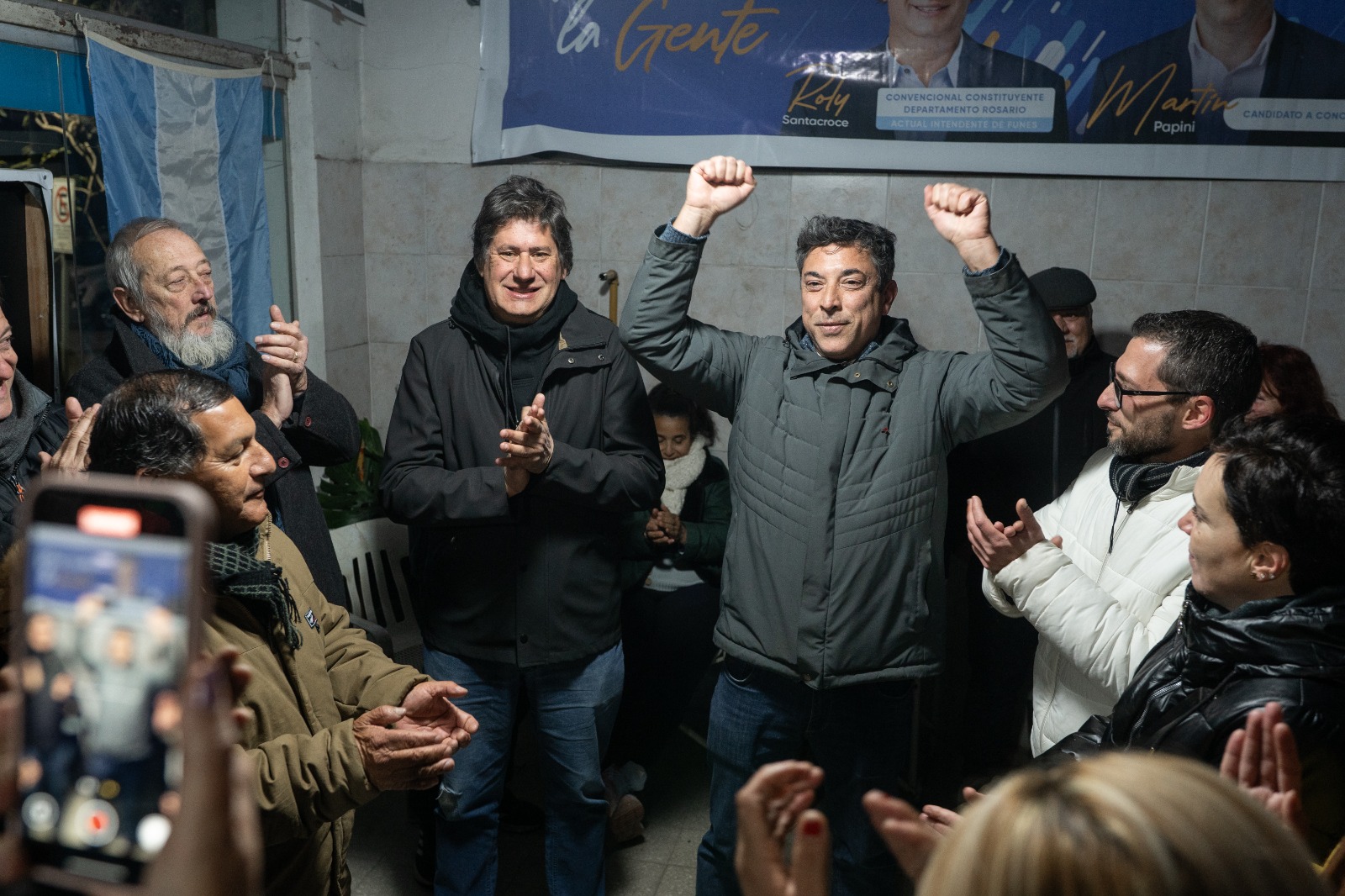 Santacroce festejó el triunfo de Papini en Funes y adelantó que será candidato a diputado nacional en octubre
