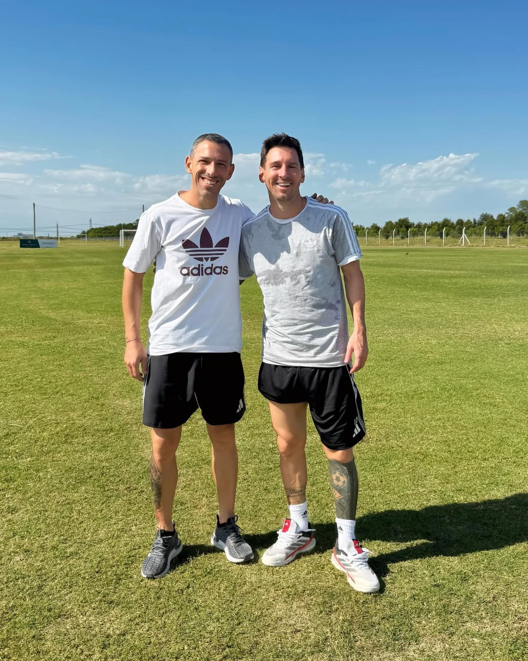 De sorpresa en Damfield: Lionel Messi entrenó junto a Maxi Rodríguez en una tarde histórica para Funes