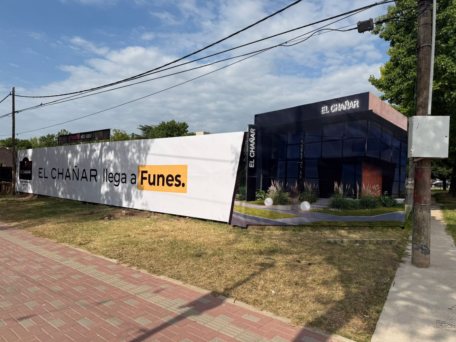 Una esquina estratégica toma forma: así avanza la obra de El Chañar, la carnicería top que desembarca en Funes