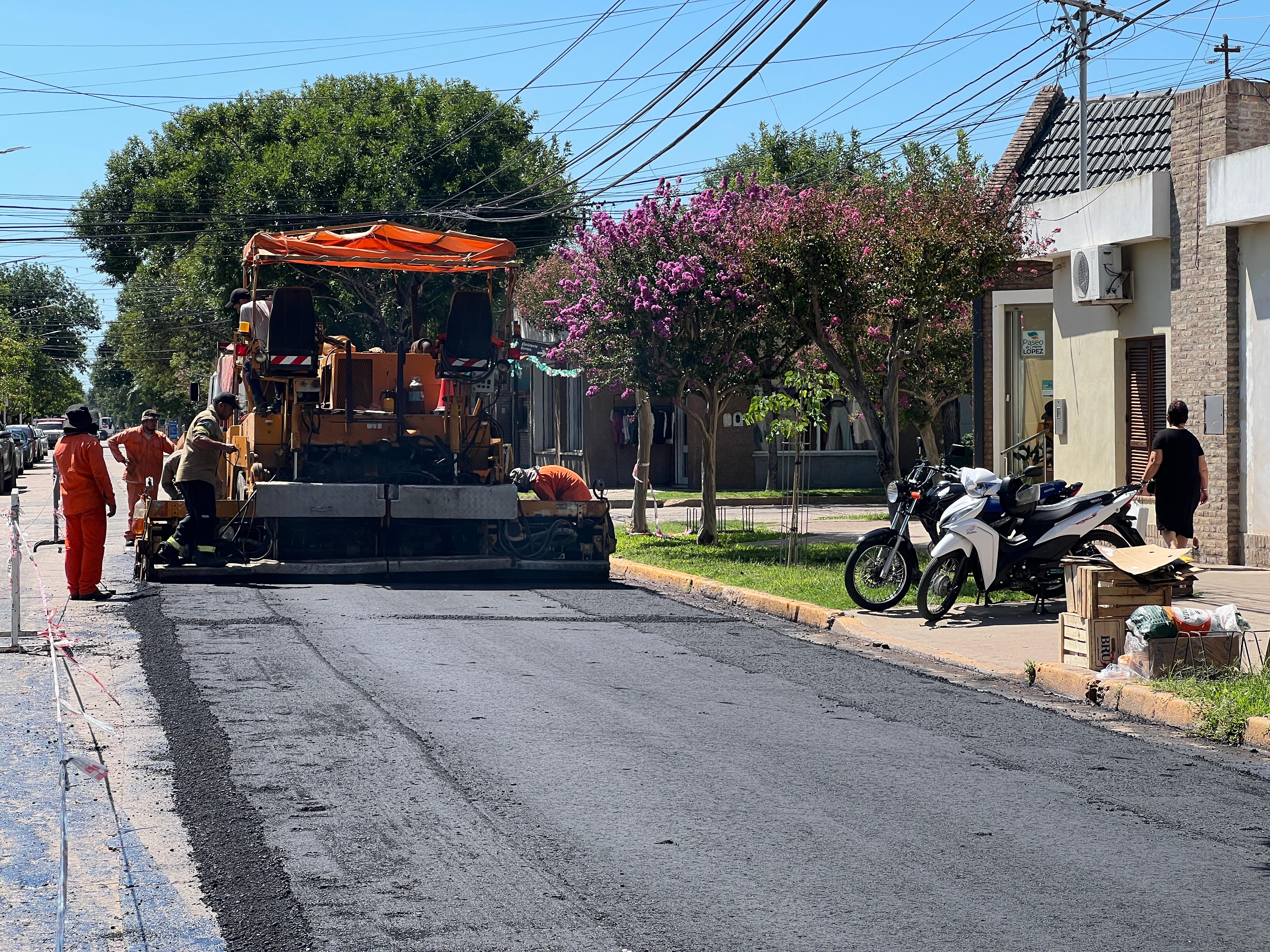 La Municipalidad de Roldán avanza con obras de mejora en las calles del casco histórico